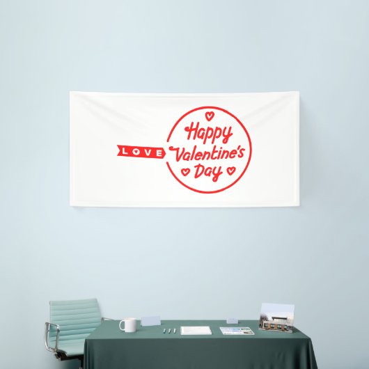 Gelukkige Valentijnsdag Liefde 4x8 Vinyl Banner (Beurs)