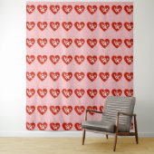 Gelukkige Valentijnsdag Liefde Roze Tapijt Wandkleed (In situ)