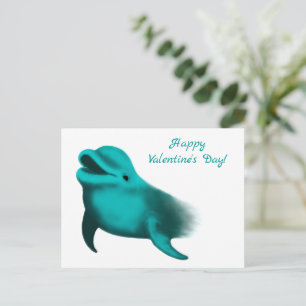 Gelukkige Valentijnsdag - Lucky Dolphin Feestdagenkaart