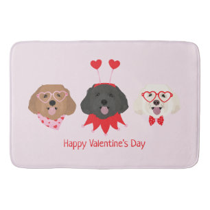 Gelukkige Valentijnsdag Maltipoo Honden Badmat