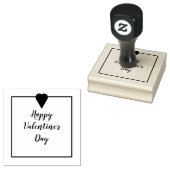 Gelukkige Valentijnsdag met hart Rubberstempel (Gestempeld)