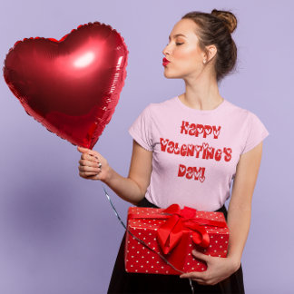 Gelukkige Valentijnsdag met harten Vrouwen T-shirt