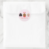 Gelukkige Valentijnsdag Mini Goldendoodle Honden Ronde Sticker (Tas)