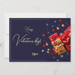 Gelukkige Valentijnsdag Modern script Feestdagenkaart