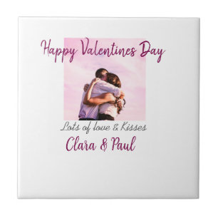 Gelukkige Valentijnsdag moderne kussen liefde voeg Tegeltje