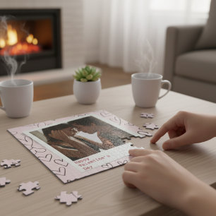 Gelukkige Valentijnsdag Moderne Stijlvolle Romanti Legpuzzel