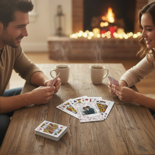 Gelukkige Valentijnsdag Moderne Stijlvolle Romanti Pokerkaarten