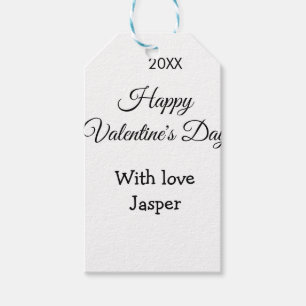 Gelukkige Valentijnsdag naam liefde eenvoudig jaar Cadeaulabel