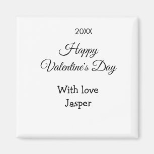 Gelukkige Valentijnsdag naam liefde eenvoudig jaar Magneet