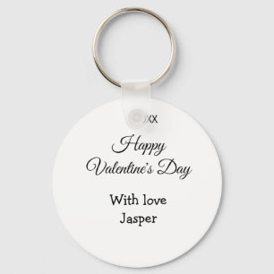 Gelukkige Valentijnsdag naam liefde eenvoudig jaar Sleutelhanger