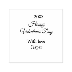 Gelukkige Valentijnsdag naam liefde eenvoudig jaar Zelfinktende Stempel
