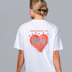 Gelukkige Valentijnsdag olifantenliefhebbers T-shirt