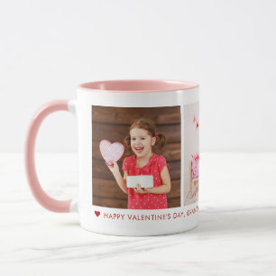 Gelukkige Valentijnsdag Oma 3 Foto Custom Mok