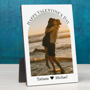 Gelukkige Valentijnsdag paar foto boog minimaal Fotoplaat