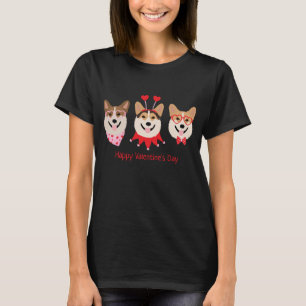 Gelukkige Valentijnsdag Pembroke Welsh Corgi Dogs T-shirt