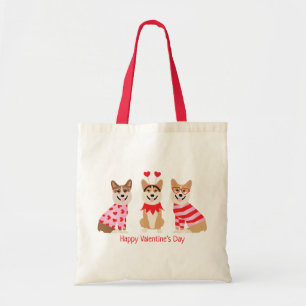 Gelukkige Valentijnsdag Pembroke Welsh Corgi Dogs Tote Bag