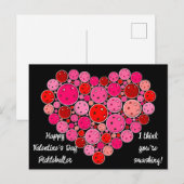 Gelukkige Valentijnsdag Pickleball Hart Personalis Briefkaart (Voorkant / Achterkant)