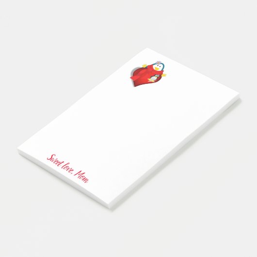 Gelukkige Valentijnsdag Pinguïn Post-it Notitie Post-it® Notes (Schuin)