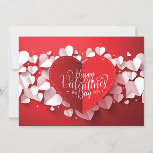 Gelukkige Valentijnsdag Plat Kaart
