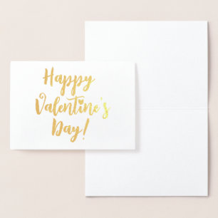 Gelukkige Valentijnsdag rode moderne script typogr Folie Kaarten
