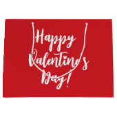 Gelukkige Valentijnsdag rode moderne script typogr Groot Cadeauzakje (Voorkant)