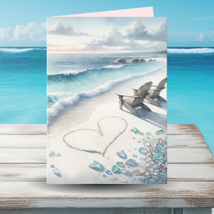 Gelukkige Valentijnsdag romantische kust Kaart