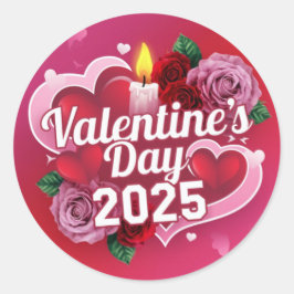 Gelukkige Valentijnsdag Ronde Sticker