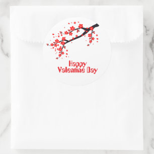 Gelukkige Valentijnsdag Ronde Sticker