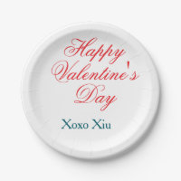 Gelukkige Valentijnsdag rood blauw xoxo liefde naa