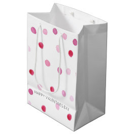 GELUKKIGE VALENTIJNSDAG Roze Polka Dots Sweet Love Medium Cadeauzakje
