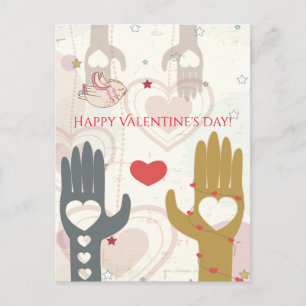 Gelukkige Valentijnsdag Schattigee vogel Helpende  Feestdagenkaart