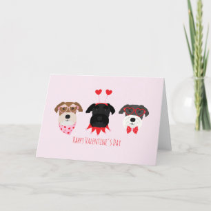 Gelukkige Valentijnsdag Schnauzer Honden Feestdagen Kaart