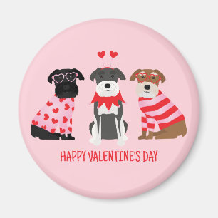 Gelukkige Valentijnsdag Schnauzer Honden Magneet
