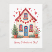 Gelukkige Valentijnsdag! Valentijnskaart. Feestdagenkaart (Voorkant)