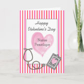 Gelukkige Valentijnsdag verpleegster Kaart (Voorkant)