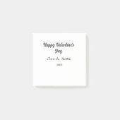 Gelukkige Valentijnsdag voeg naam datum toe eenvou Post-it® Notes (Voorkant)