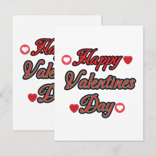 Gelukkige Valentijnsdag voor cadeau Informatiekaartje