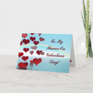 Gelukkige Valentijnsdag voor fiance Feestdagen Kaart