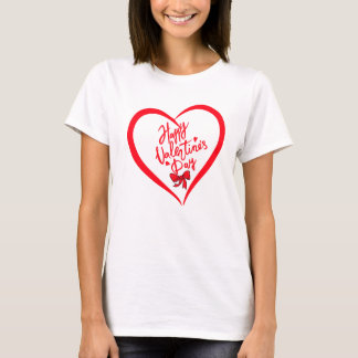 Gelukkige Valentijnsdag vrouwen T-shirt. T-shirt