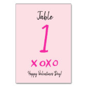 Gelukkige Valentijnsdag xoxo roze Kaart (Achterkant)