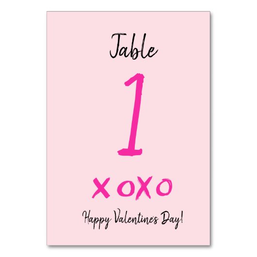 Gelukkige Valentijnsdag xoxo roze Kaart (Voorkant)