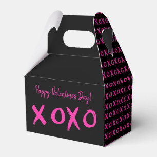 Gelukkige Valentijnsdag xoxo Zwart Roze Bedankdoosjes