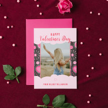 Gelukkige Valentijnse grillige roze harten bloem N