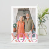 Gelukkige Valentijnse Moderne Roze Foto (Staand voorkant)