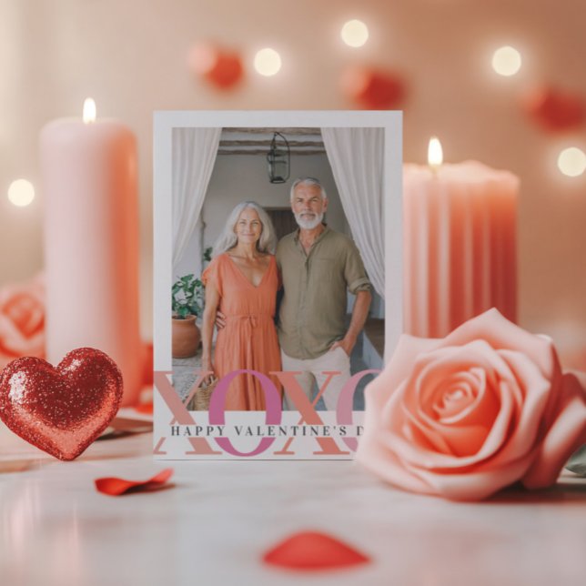 Gelukkige Valentijnse Moderne Roze Foto