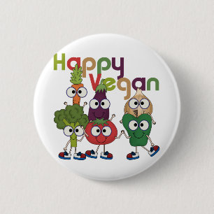 Gelukkige Veganist Ronde Button 5,7 Cm