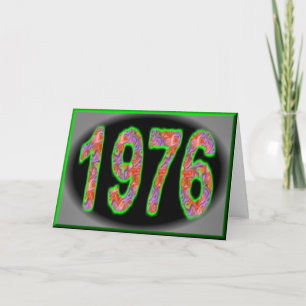 Gelukkige Verjaardag 1976 Geboortejaar 70's sevent Kaart