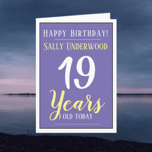 Gelukkige verjaardag 19 jaar oud kaart