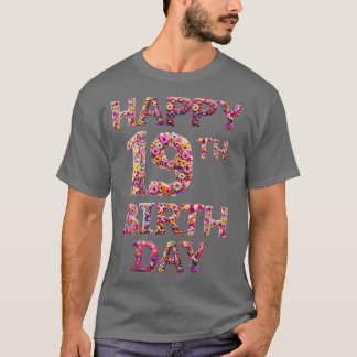 Gelukkige Verjaardag 19e T-shirt