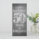 Gelukkige verjaardag - 50 jaar & Fabulous (Staand voorkant)